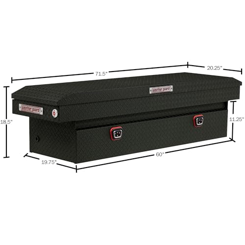 Weather Guard Weather Guard Model 127-52-04 Saddle Box, Aluminum, Full Standard, Textured Matte Black, 11.0 - Outdoor Depot