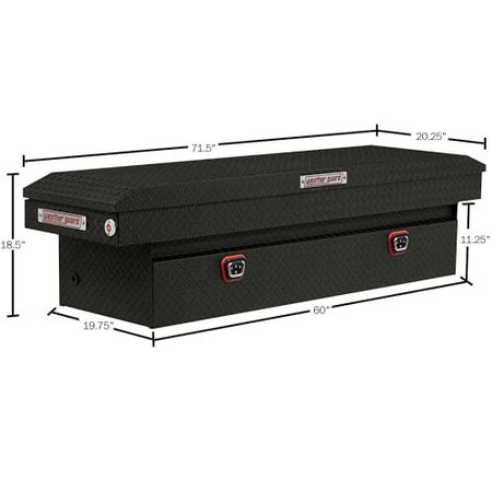 Weather Guard Weather Guard Model 127-52-04 Saddle Box, Aluminum, Full Standard, Textured Matte Black, 11.0 - Outdoor Depot