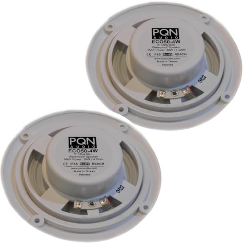 PQN Audio PQN Audio ECO50-4W Waterproof Marine Speakers - RV, Camper, Boat, Wall and Floor Outdoor Speakers - Outdoor Depot