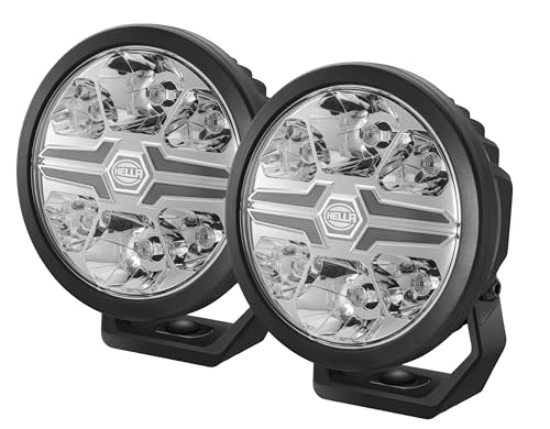 Hella Blade 6-Inch Round LED Off-Road Auxiliary Light Kit – 8,500 Lumens, 2 Lights & Covers for Cars, Trucks, SUVs & ATVs (358228801) | 2-Pack
