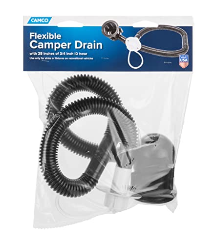 Camco Camco Flexible Camper/RV Drain | Designed for Campers w/Single Sink and No Holding Tanks | Includes - Outdoor Depot