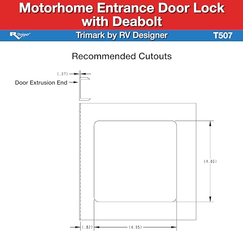 RV Designer RV Designer T507 TriMark Motorhome Entrance Door Lock with Deadbolt - Fit for 1.38-1.58” RV - Outdoor Depot