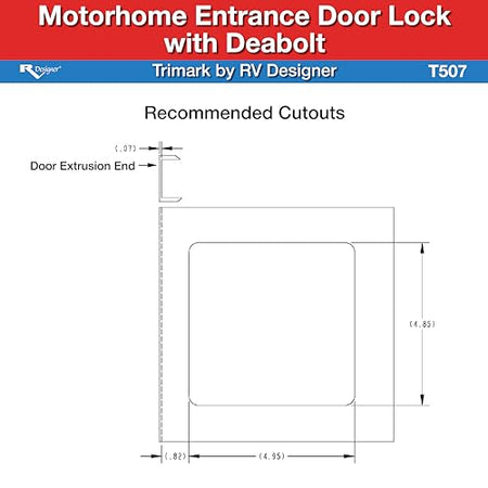 RV Designer RV Designer T507 TriMark Motorhome Entrance Door Lock with Deadbolt - Fit for 1.38-1.58” RV - Outdoor Depot