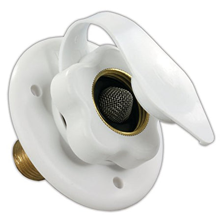JR Products JR Products 160-85-A-26-A Polar White City Water Flange with 1/2" MPT - Outdoor Depot