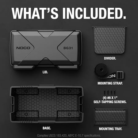 NOCO NOCO Snap-Top BG31 Battery Box, Group 24-31 12V Battery Box for Marine, Automotive, RV, Boat, Camper - Outdoor Depot