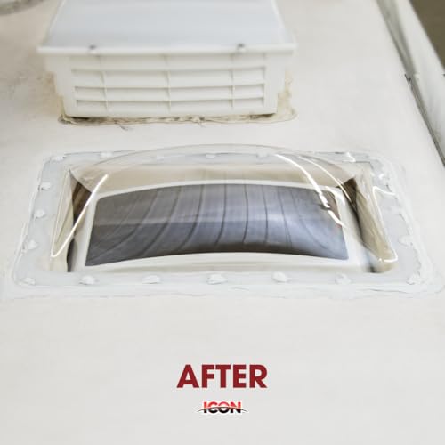 ICON ICON RV Skylight - SL1422W - White, Fits 14"x22" openings, 16"x26" overall, Outer Dome Skylight - Outdoor Depot