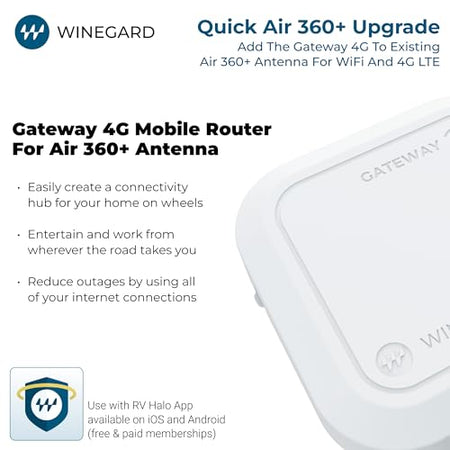 Winegard Winegard Gateway 4G - GW-1000 WiFi and LTE Router - Air 360+ Compatible - RV Mobile Router Upgrade - Outdoor Depot