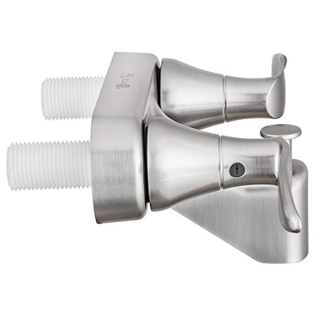 Dura Faucet Dura Faucet DF-SA110LH-SN RV Tub, Shower Faucet Valve Diverter with Winged Levers (Brushed Satin - Outdoor Depot