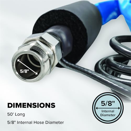 Camco Camco 50-foot Heated Water Hose for RV — Prevents Freezing Down to -20° — Certified For Drinking Water - Outdoor Depot