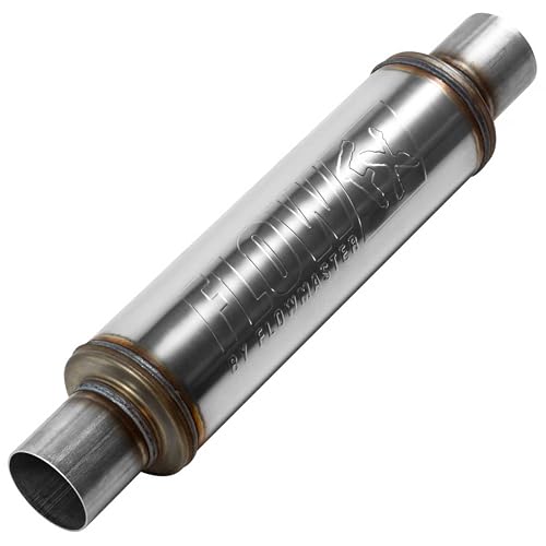 Flowmaster Flowmaster Flow FX Chambered Muffler – 2.50” Center In / 2.50” Center Out – Round Body – Moderate - Outdoor Depot