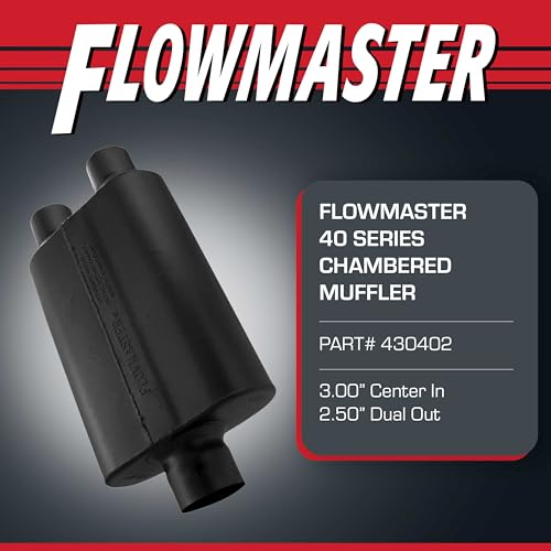Flowmaster Flowmaster 40 Series Original Chambered Muffler – 3.00” Center In / 2.50” Dual Out – Aggressive - Outdoor Depot