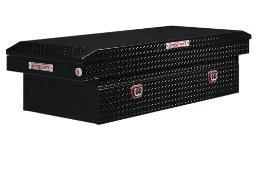 Weather Guard Weather Guard Model 117-5-04 Saddle Box, Aluminum, Full Extra Wide, Gloss Black, 14.4 cu ft - Outdoor Depot