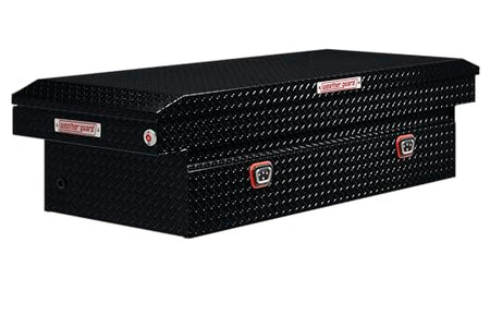 Weather Guard Weather Guard Model 117-5-04 Saddle Box, Aluminum, Full Extra Wide, Gloss Black, 14.4 cu ft - Outdoor Depot