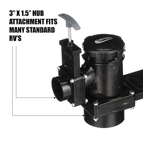 Valterra Valterra San Tee Double Rotating Valve, Mess-Free Waste Valve for RV's, Campers, Trailers, 3" x - Outdoor Depot