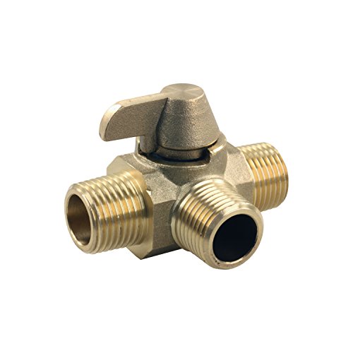 JR Products JR Products 62255 3-Way Brass Diverter Valve - 1/2" MPT x 1/2" MPT x 1/2" MPT - Outdoor Depot