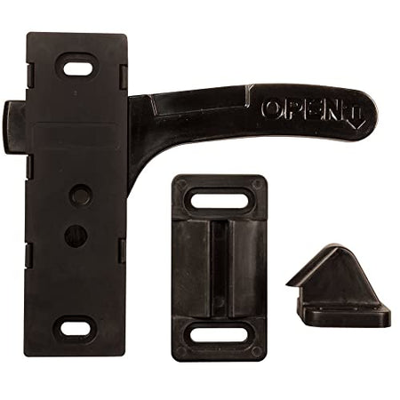 JR Products JR Products 06-11865 Black Bi-Directional Screen Door Latch - Outdoor Depot