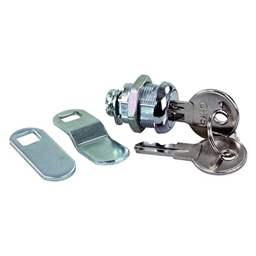 JR Products JR Products 00305 Standard Compartment Door Key Lock - 5/8", Silver - Outdoor Depot