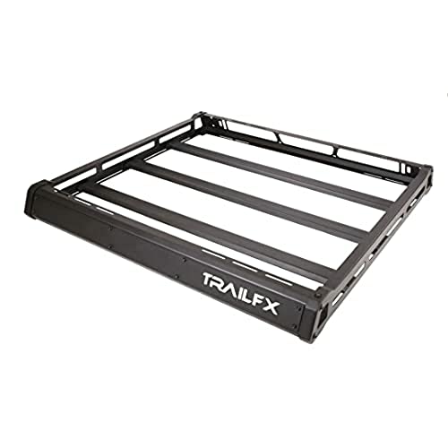 Trailfx Heavy-Duty Aluminum Roof Basket Cargo Carrier for Wrangler JL & Gladiator Direct Fit No Drill - Outdoor Depot
