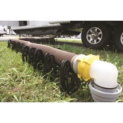 Camco Camco 39625 Revolution 20' Sewer Hose Kit with 360 Degree Swivel Fittings and 4-in1 Elbow Adapter, - Outdoor Depot