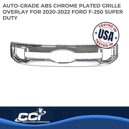 Coast to Coast International CCI Grille Insert GI174, Overlay, Bar Style, 1 Piece, Chrome Plated, ABS - Outdoor Depot