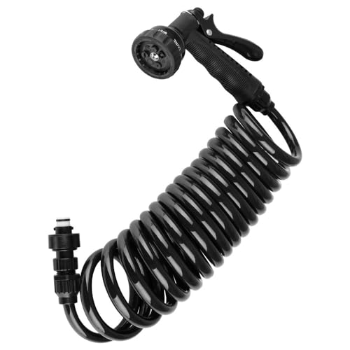 Dura Faucet Dura Faucet DF-SA187-BK RV Exterior Quick Connect Sprayer with 7 Spray Settings and Coiled Hose - Outdoor Depot