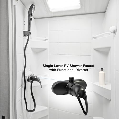 Dura Faucet Dura Faucet Single Lever RV Shower Faucet - Matte Black - Outdoor Depot