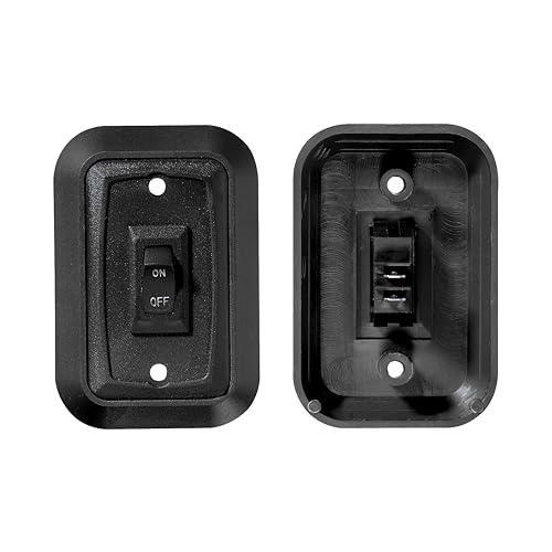 RV Designer RV Designer S652, Wall Plate Switch, Single, Black, 3.53" x 2.39", On/Off - SPST - Outdoor Depot