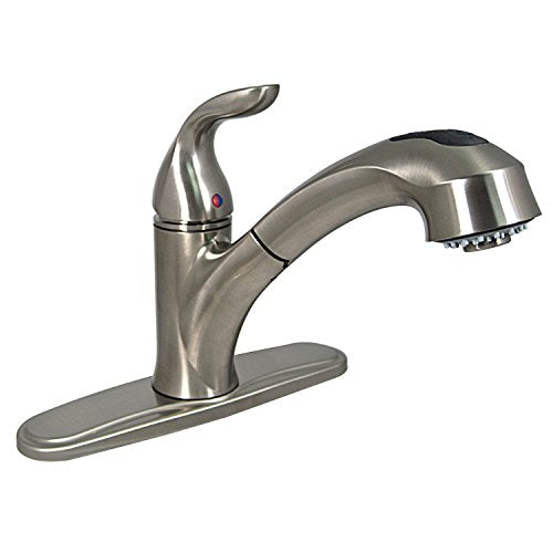 Valterra Valterra PF231441 Phoenix Faucets Premium Collection Single Handle Pull Out Kitchen Faucet, Brushed - Outdoor Depot
