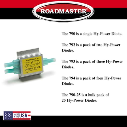 Roadmaster Roadmaster 794 Pack of 4 Hy-Power Diodes Compatible with RVs & Flat Towed Vehicles | Prevents - Outdoor Depot