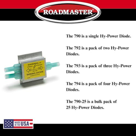 Roadmaster Roadmaster 794 Pack of 4 Hy-Power Diodes Compatible with RVs & Flat Towed Vehicles | Prevents - Outdoor Depot