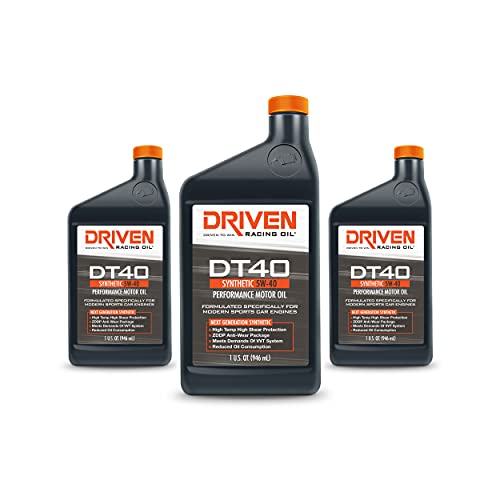 Driven Racing Oil Driven Racing Oil DT40 High Zinc Synthetic Oil 5w-40 Motor Oil (1 Quart), 02406 - Outdoor Depot