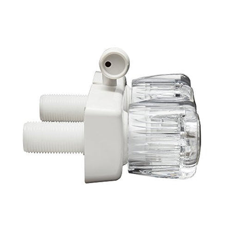 Dura Faucet Dura Faucet DF-SA100A1-WT RV Shower Faucet Valve Diverter with 2-Knobs for Exterior Shower Boxes - Outdoor Depot
