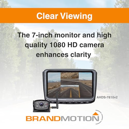 Brandmotion Brandmotion Wireless Observation IR Camera System with 7″ HD Monitor | Compatible with RAM 1500 - Outdoor Depot