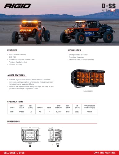 RIGID RIGID INDUSTRIES 32189-D-SS_Amber-Cover_Angle - Outdoor Depot