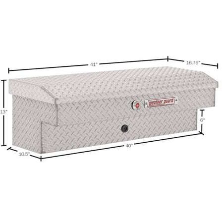 Weather Guard Weather Guard Model 184-0-04 41in Lo-Side Truck Box, Aluminum, Clear, 3.0 cu ft capacity - Outdoor Depot