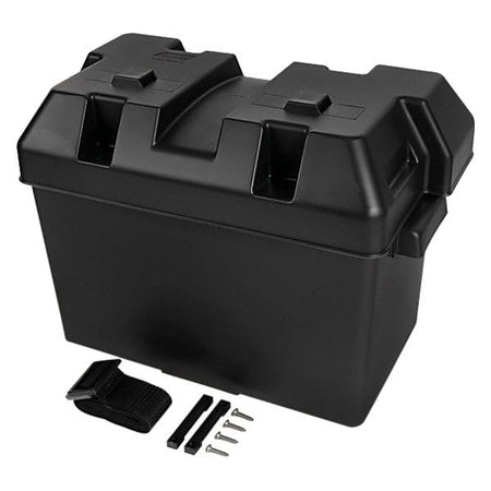Camco Camco Large Battery Box with Straps and Hardware - Group 27, 30, 31 |Safely Stores RV, Automotive, and - Outdoor Depot