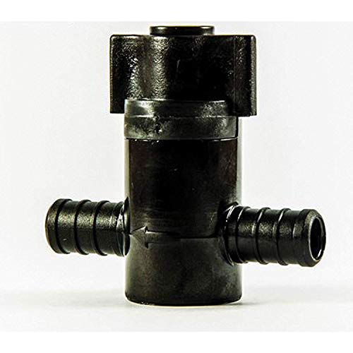 Ecopoly Ecopoly 29879 Plastic Pex Crimp Valve, 0.5" Size, Black - Outdoor Depot