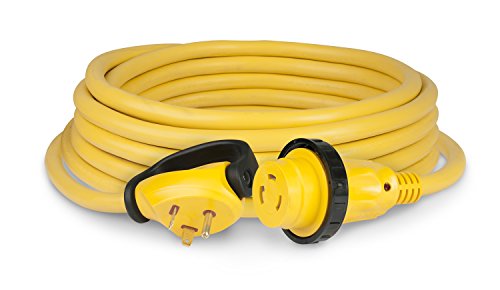 Marinco ParkPower by Marinco 25SPP.RV 30 Amp 125V Swivel Handle RV Power Cord, Yellow, 25' - Outdoor Depot