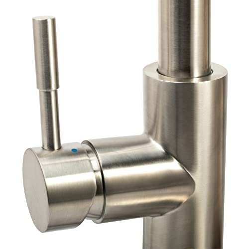 Dura Faucet Dura Faucet RV Streamline Single Handle Pull-Down Kitchen Sink Faucet - Optional Deck Plate - Outdoor Depot