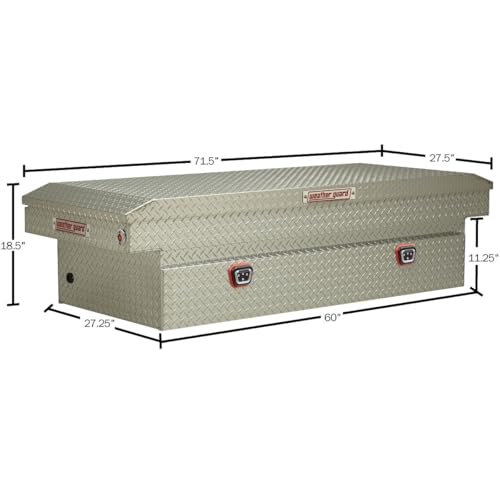 Weather Guard Weather Guard Model 117-0-04 Saddle Box, Aluminum, Full Extra Wide, Clear, 14.4 cu ft - Outdoor Depot