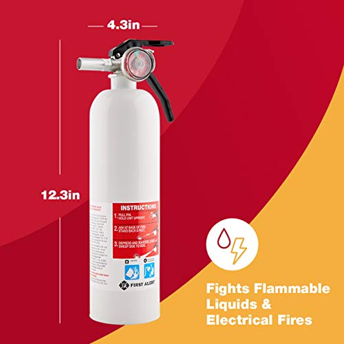 First Alert First Alert REC5 Recreation Fire Extinguisher, UL Rated 5-B:C, White, 1-Pack - Outdoor Depot