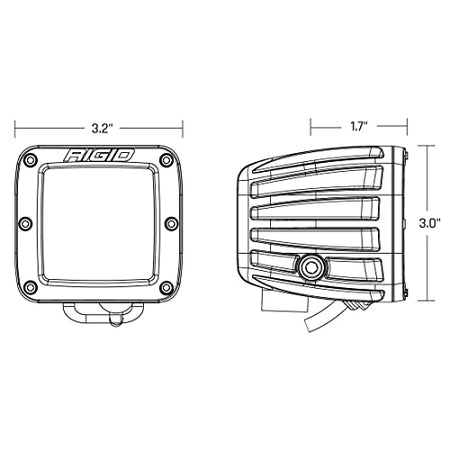 RIGID INDUSTRIES RIGID 504815 D-Series PRO SAE Fog White Pair - Outdoor Depot