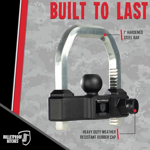 BulletProof Hitches BulletProof Hitches - Extreme Duty Trailer Coupler Lock - Universal Trailer Lock with 1" - Outdoor Depot