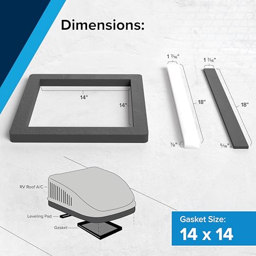 Camco Camco 14-Inch x 14-Inch Camper Roof A/C Gasket Kit - Features a Waterproof Compression Seal, - Outdoor Depot