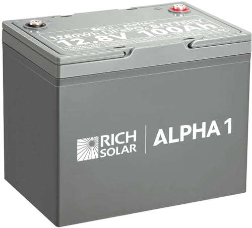 RICH SOLAR Powerful 12V Lithium Battery | 100Ah LiFePO4 | RV, Trailer, Van, Boat, Off-Grid | 5,000 Cycles | - Outdoor Depot