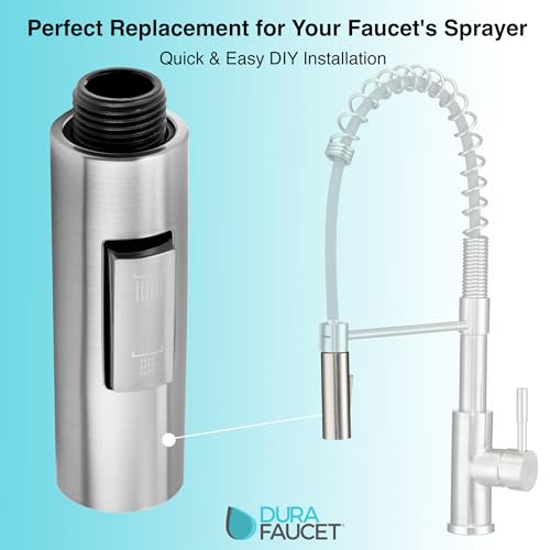 Dura Faucet Dura Faucet Streamline Pull-Down Sprayer Replacement - Brushed Satin Nickel - Outdoor Depot