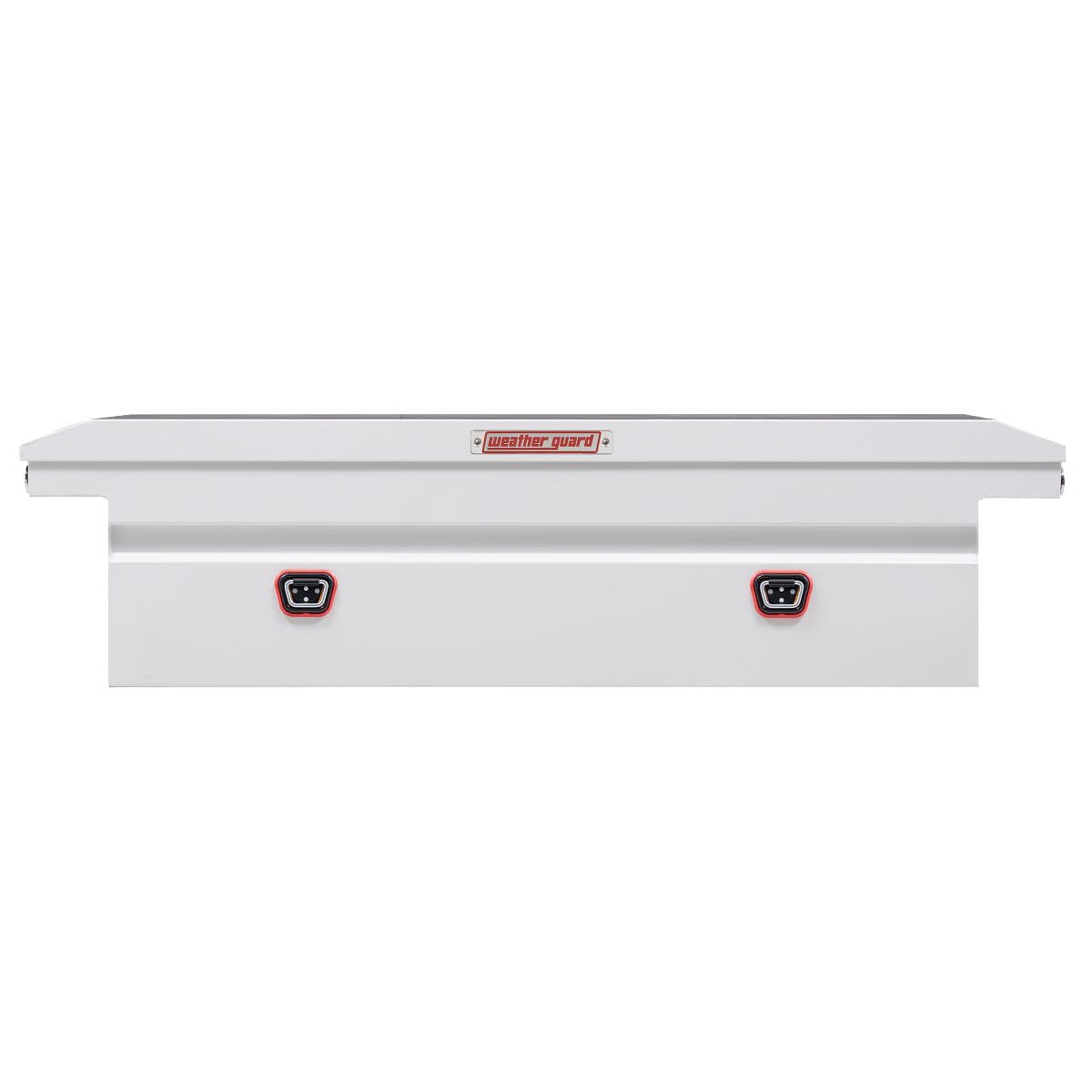 Weather Guard Weather Guard Model 120-3-04 Saddle Box, Steel, Full Low Profile, White, 11.0 cu ft - Outdoor Depot