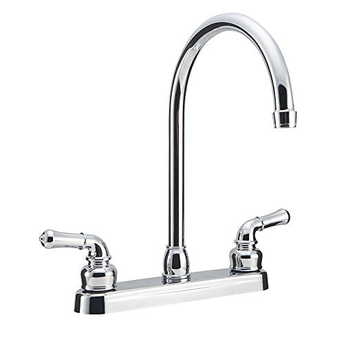 Dura Faucet Dura Faucet DF-PK330HC-CP RV J-Spout Kitchen Sink Faucet (Chrome) - Outdoor Depot