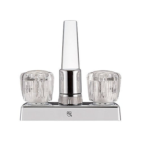 Dura Faucet Dura Faucet DF-PK640A-CP RV Swivel Kitchen, Galley or Bar Faucet with Crystal Acrylic Knobs - Outdoor Depot