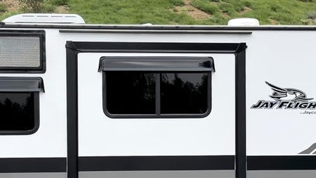 GT Styling RainBlade RV Window Deflector and Sun Visor (Fits 32-37 inch Wide Window) Smoke - Outdoor Depot